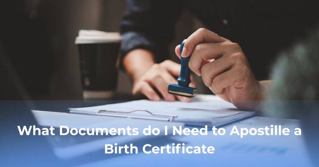 A person notarize Birth Certificate Apostille