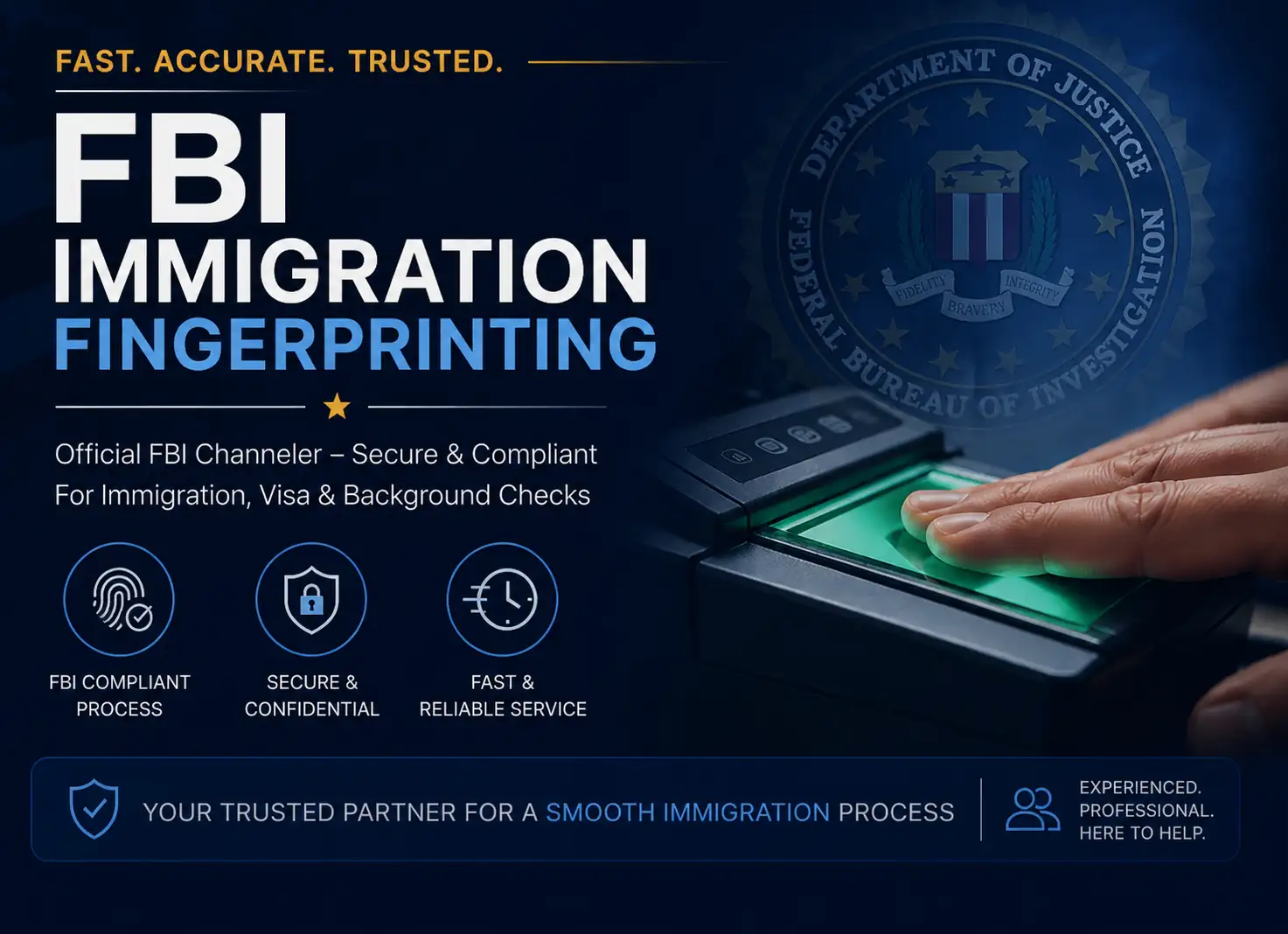 Fingerprinting appointment for a state or federal record in San Jose