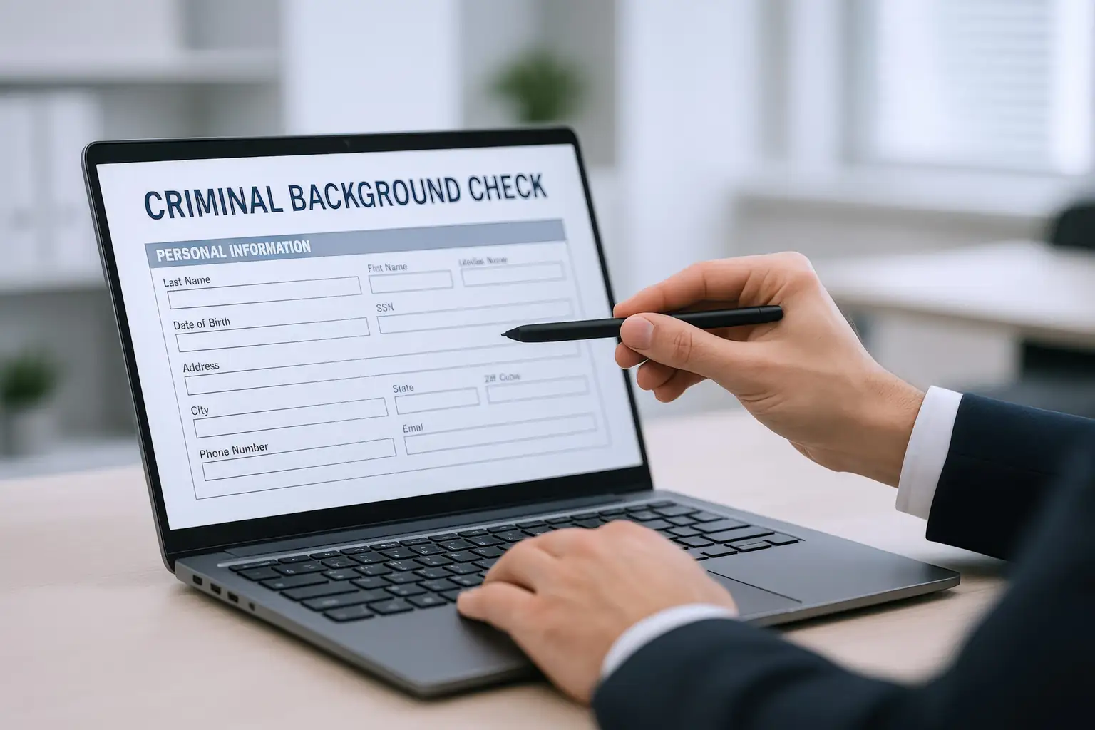 Criminal background check documentation prepared to meet a compliance clearance deadline